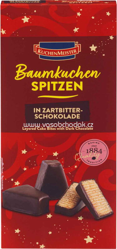 KuchenMeister Baumkuchen Spitzen Zartbitter, 130g KuchenMeister Baumkuchen Spitzen Zartbitter, 130g