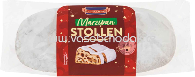 KuchenMeister Stollen Edel-Marzipan ohne Rosinen, 500g KuchenMeister Stollen Edel-Marzipan ohne Rosinen, 500g