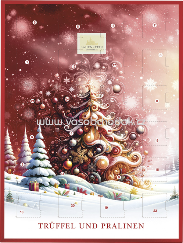 Lauensteiner Adventskaklender Baum mit Alkohol, 300g