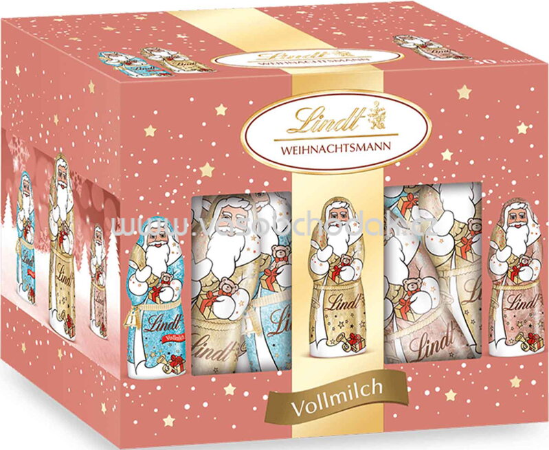 Lindt Mini-Weihnachtsmänner Glamour, 20x10g, 200g Lindt Mini-Weihnachtsmänner Glamour, 20x10g, 200g