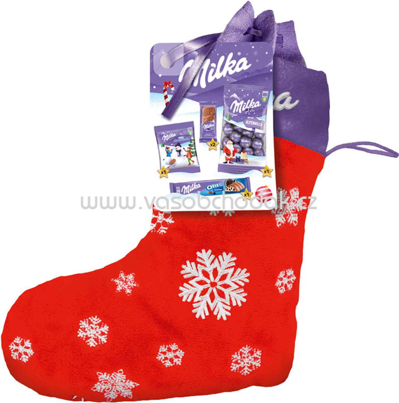 Milka Stiefel Magix Mix Schneeflocken, 196g
