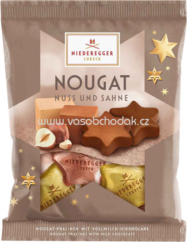 Niederegger Nougat Weihnachtssterne, 87g