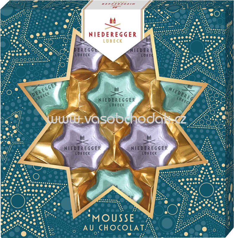 Niederegger Weihnachtssterne Mousse au Chocolat, 125g