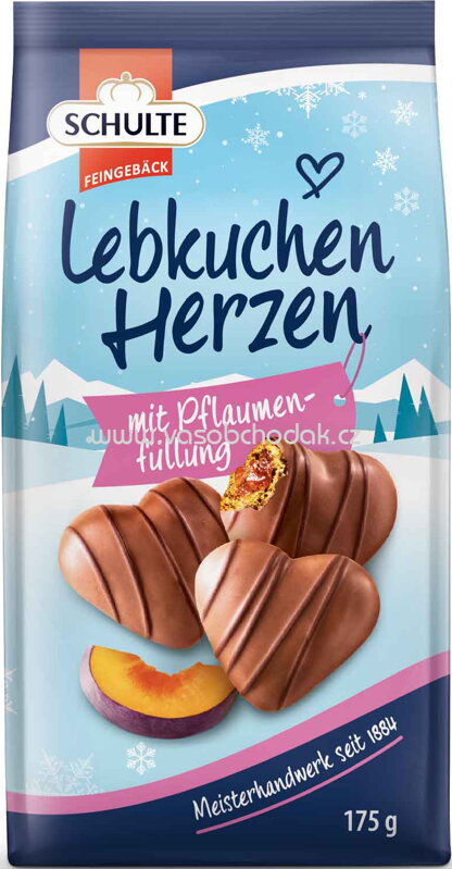 Schulte Lebkuchen Herzen Pflaume, 175g