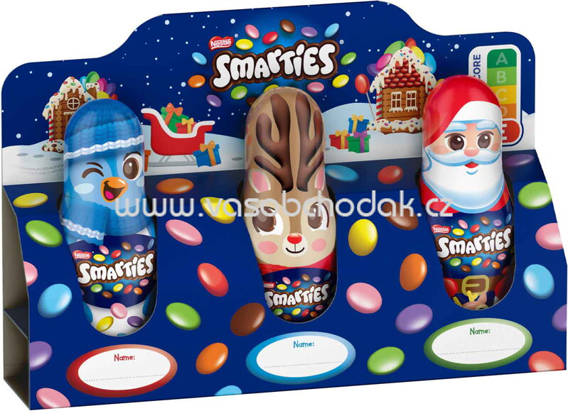 Smarties Mini-Weihnachtsfiguren, 3x56,1g, 55,5g Smarties Mini-Weihnachtsfiguren, 3x56,1g, 55,5g