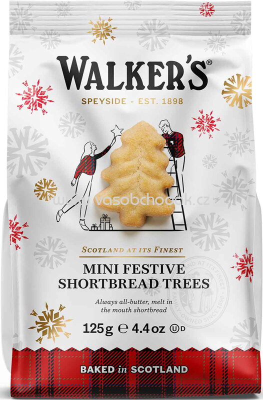 Walker's Mini Festive Shortbread Trees, 125g Walker's Mini Festive Shortbread Trees, 125g