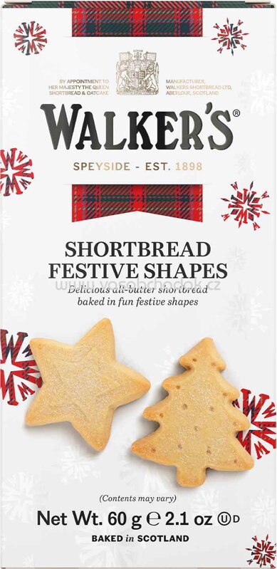 Walker's Shortbread Festive Shapes, 60g Walker's Shortbread Festive Shapes, 60g