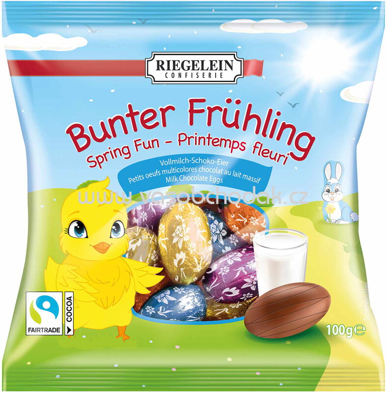 Riegelein Bunter Frühling Schoko-Eier, 100g