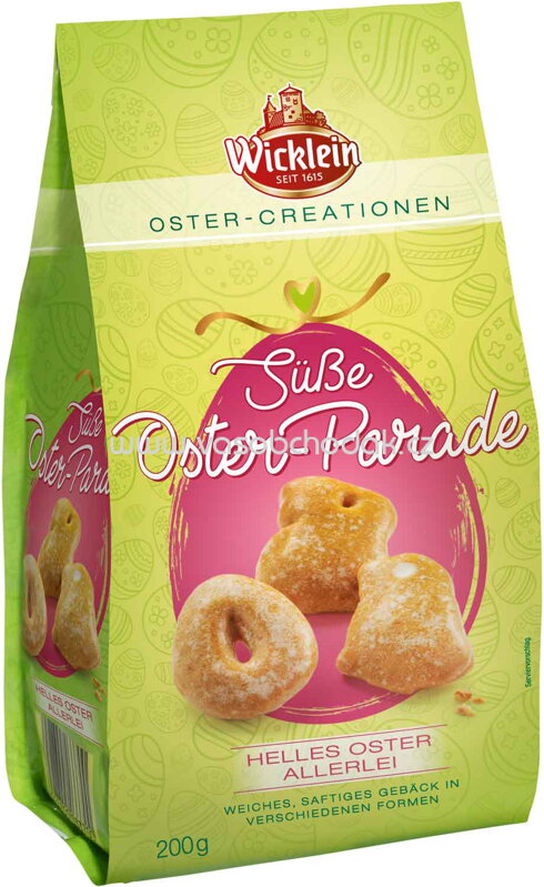 Wicklein Süße Oster-Parade Helles Oster-Allerlei glasiert, 200g