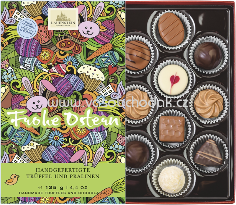 Lauensteiner Osterpräsent Trüffel und Pralinen ohne Alkohol, 125g