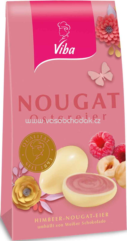 Viba Himbeer Nougat Eier im Beutel, 114g