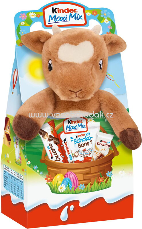 Kinder Maxi Mix Plüschtier Hanna Herzchen, 133g