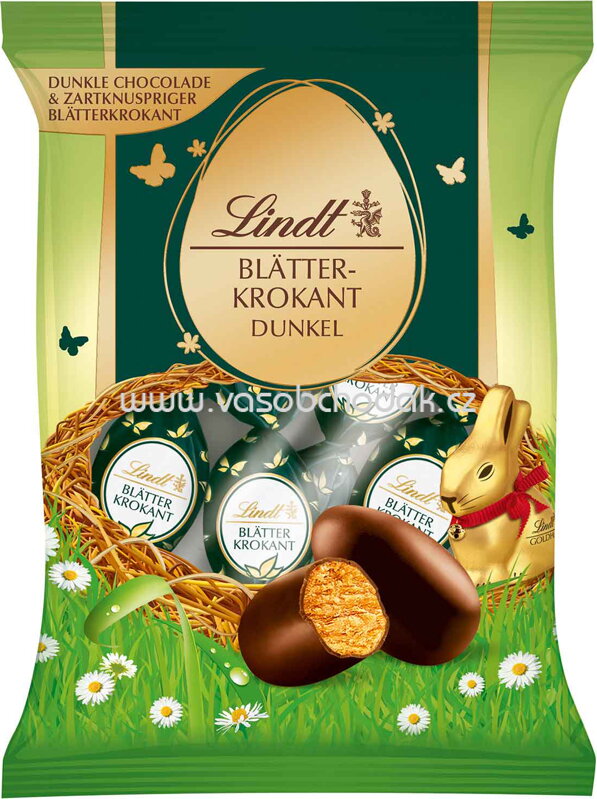 Lindt Blätterkrokant-Eier Dunkel, 85g