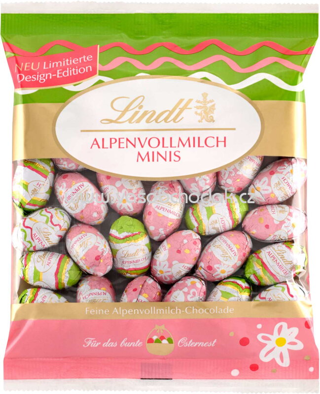 Lindt Deko Edition Mini-Eier Alpenvollmilch bunt, 180g
