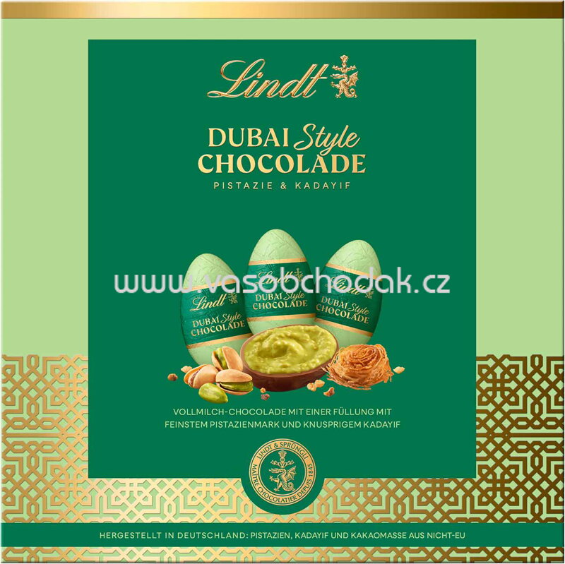 Lindt Dubai Style Chocolade Eier Vollmilch, 162g