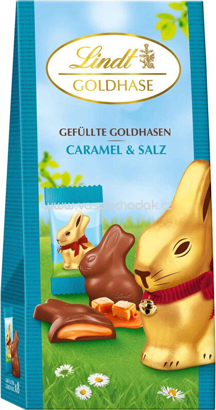 Lindt Gefüllte Goldhasen Caramel & Salz, 80g