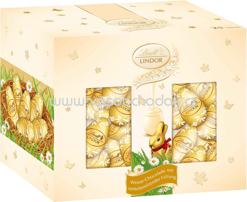 Lindt Lindor Eier Weiß Dose, 450g