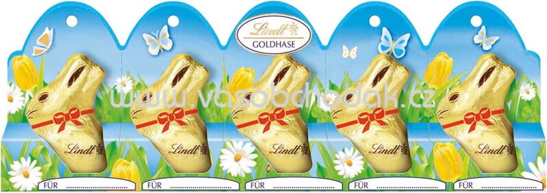 Lindt Mini-Goldhasen Blumenwiese perforiert, 5 St, 50g