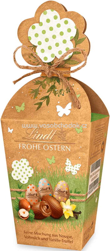 Lindt Natur Edition Mini-Eier Mischung Köcher, 170g