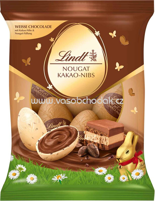 Lindt Nougat Kakao-Nibs-Eier, 90g