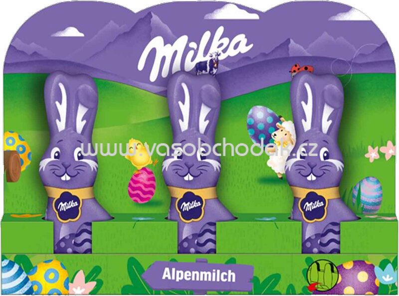 Milka Schmunzelhase Alpenmilch, 3x15g, 45g