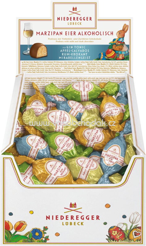 Niederegger Marzipan-Eier-Variationen alkoholisch, 95x12,5g, 1187,5g