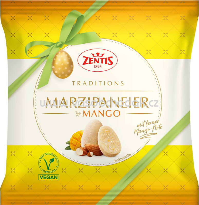 Zentis Marzipan-Eier Typ Mango, 125g