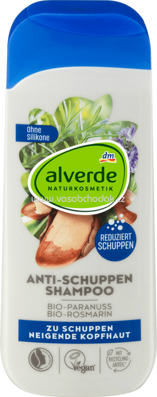Alverde NATURKOSMETIK Shampoo Anti-Schuppen Bio-Paranuss, Bio-Rosmarin, 200 ml Alverde NATURKOSMETIK Shampoo Anti-Schuppen Bio-Paranuss, Bio-Rosmarin, 200 ml