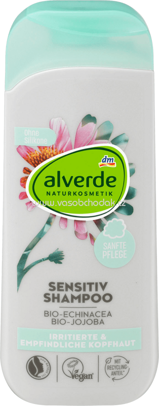 Alverde NATURKOSMETIK Shampoo Sensitiv Bio-Echinacea, Bio-Jojoba, 200 ml