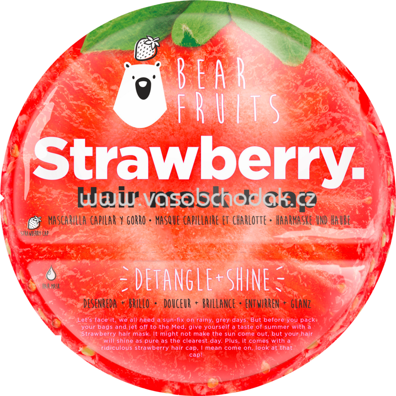 Bear Fruits Haarmaske Strawberry Hair mask + cap, 20 ml Bear Fruits Haarmaske Strawberry Hair mask + cap, 20 ml