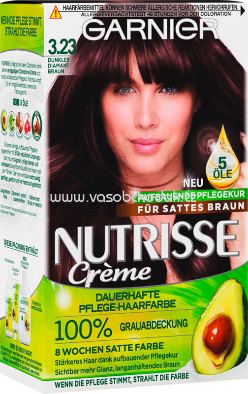 GARNIER Nutrisse Crème Haarfarbe Dunkles Diamantbraun 3.23, 1 St GARNIER Nutrisse Crème Haarfarbe Dunkles Diamantbraun 3.23, 1 St