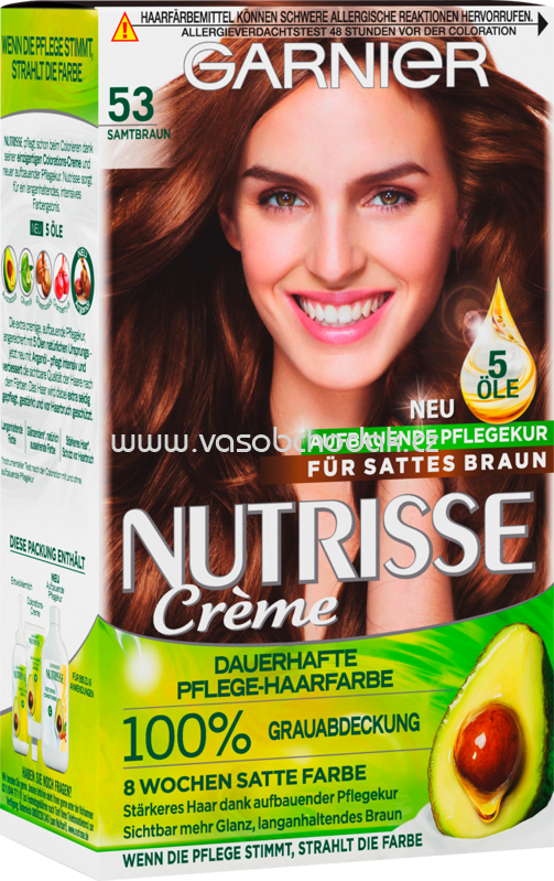GARNIER Nutrisse Crème Haarfarbe Samtbraun 53, 1 St