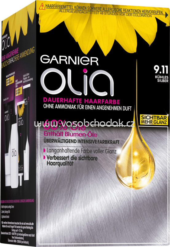 GARNIER Olia Haarfarbe Kühles Silber 9.11, 1 St GARNIER Olia Haarfarbe Kühles Silber 9.11, 1 St