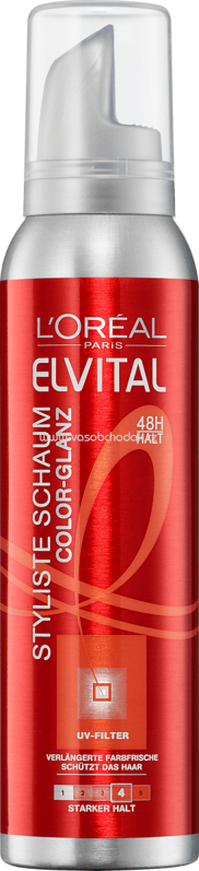 L'ORÉAL Paris Elvital Schaumfestiger Styliste Color-Glanz, 150 ml