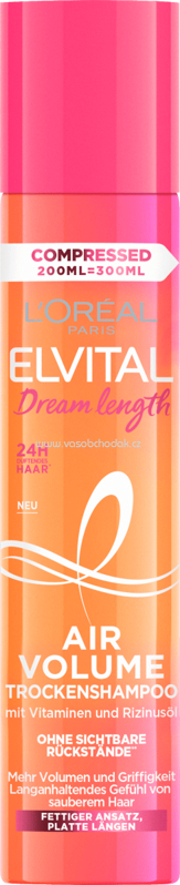 L'ORÉAL Paris Elvital Trockenshampoo Dream Length, 200 ml