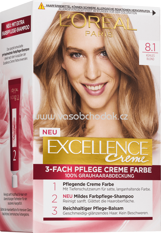 L'ORÉAL Paris Excellence Creme Haarfarbe Kühles Blond 8.1, 1 St