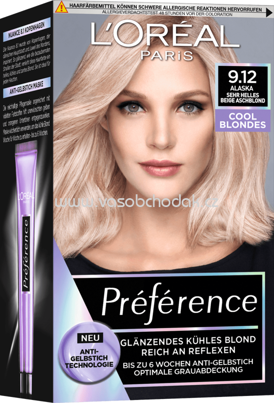 L'ORÉAL Paris Préférence Haarfarbe Cool Blondes Alaska Sehr Helles Beige Aschblond 9.12, 1 St L'ORÉAL Paris Préférence Haarfarbe Cool Blondes Alaska Sehr Helles Beige Aschblond 9.12, 1 St
