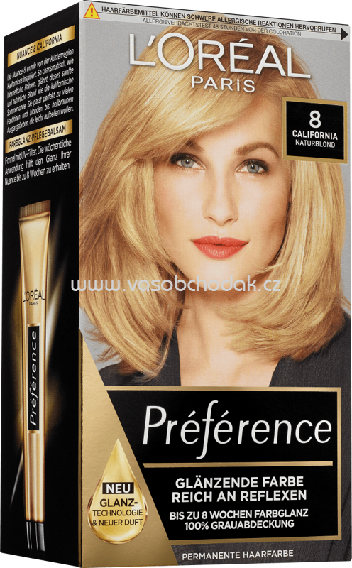 L'ORÉAL Paris Préférence Haarfarbe California Naturblond 8, 1 St