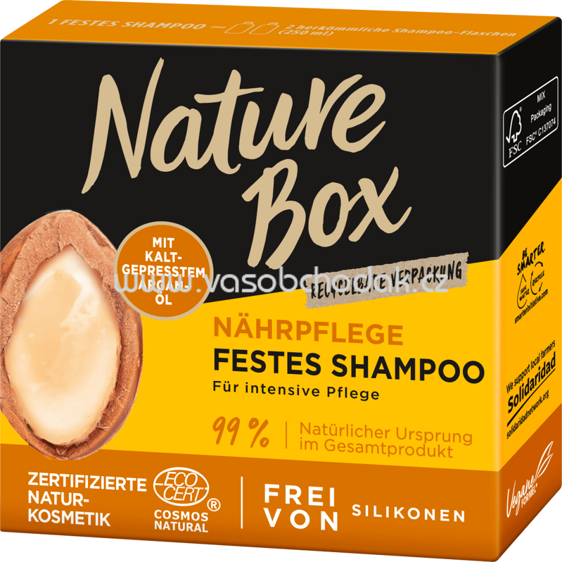 Nature Box Festes Shampoo Argan-Öl, 85g