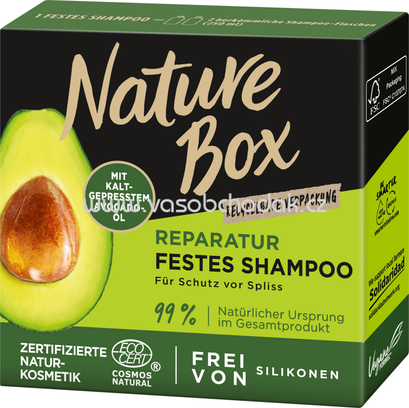 Nature Box Festes Shampoo Avocado, 85g