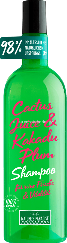 Nature’s Paradise Shampoo Frische und Vitalität CACTUS & KAKADU PLUM, 375 ml Nature’s Paradise Shampoo Frische und Vitalität CACTUS & KAKADU PLUM, 375 ml