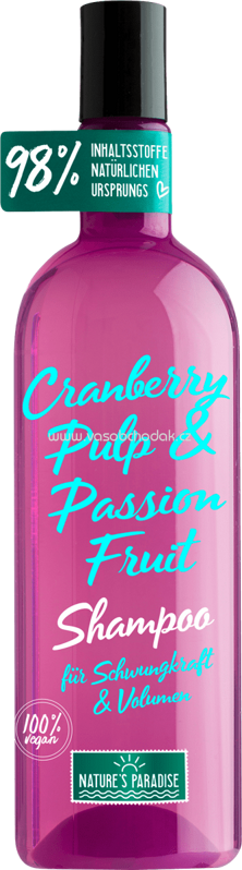 Nature’s Paradise Shampoo Schwungkraft und Volumen CRANBERRY & PASSION FRUIT, 375 ml