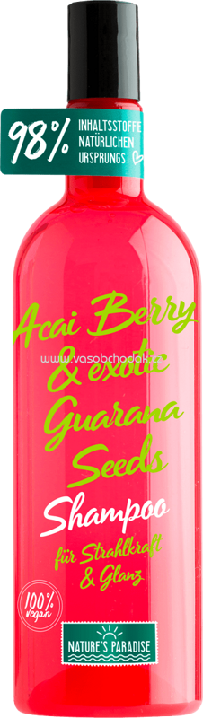 Nature’s Paradise Shampoo Strahlkraft und Glanz ACAI BERRY & GUARANA, 375 ml