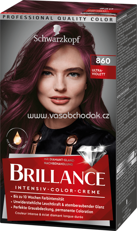 Schwarzkopf Brillance Haarfarbe Ultraviolett 860, 1 St Schwarzkopf Brillance Haarfarbe Ultraviolett 860, 1 St