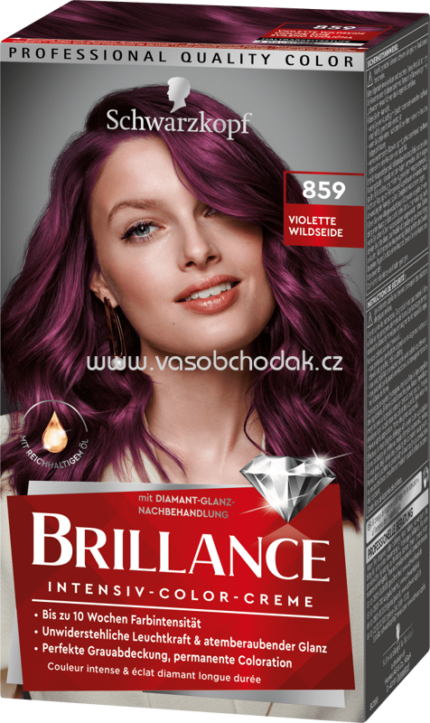 Schwarzkopf Brillance Haarfarbe Violette Wildseide 859, 1 St Schwarzkopf Brillance Haarfarbe Violette Wildseide 859, 1 St