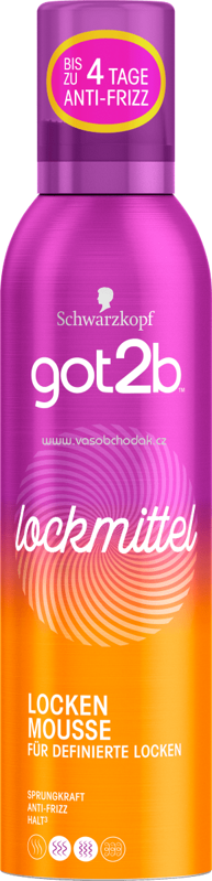 Schwarzkopf got2b Schaumfestiger Locken Mousse Lockmittel, 250 ml