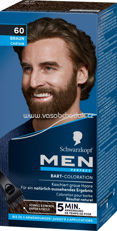 Schwarzkopf Men Perfect Tönung Bart 60 Natur Braun, 1 St Schwarzkopf Men Perfect Tönung Bart 60 Natur Braun, 1 St