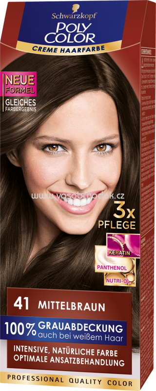 Schwarzkopf Poly Color Haarfarbe Mittelbraun 41, 1 St