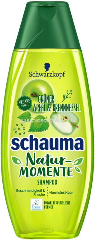 Schwarzkopf Schauma Shampoo Natur Momente Grüner Apfel & Brennnessel, 400 ml