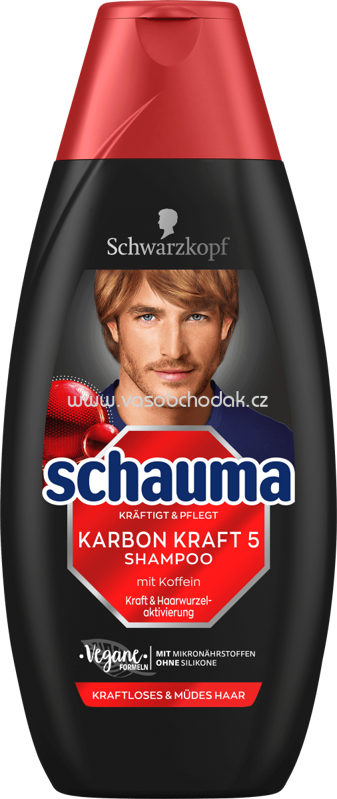 Schwarzkopf Schauma Shampoo Karbon Kraft 5, 400 ml
